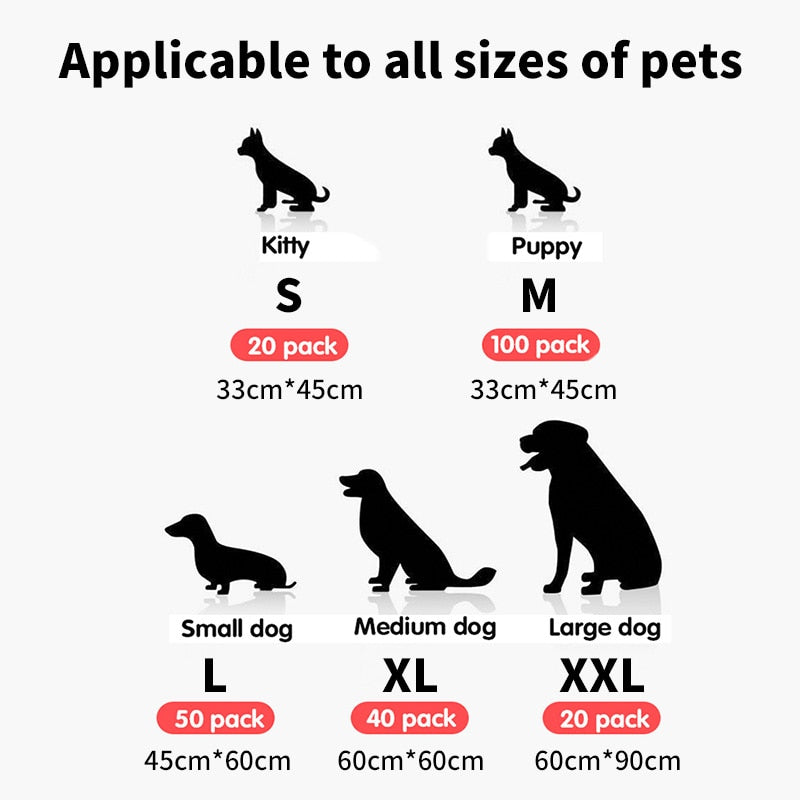 HOOPET Pet Training Pads Super Absorbent Diaper for Dogs Dog and Puppy Leak-proof Pee Pads with Quick-dry Surface Dog Products