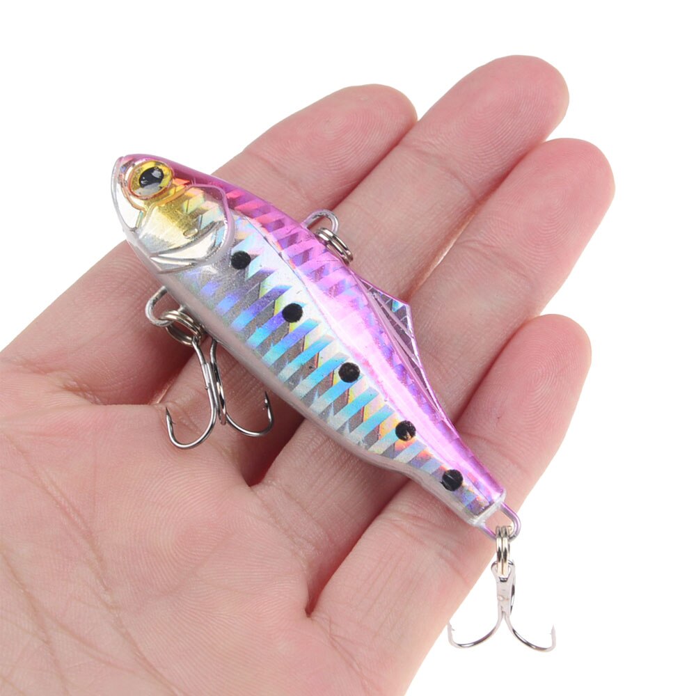 1PCS VIB Fishing Lure 7cm 24g Long Shot Crankbait Deep Water Wobblers Winter Ice Sea Artificial Bait Fishing Tackle For Bass