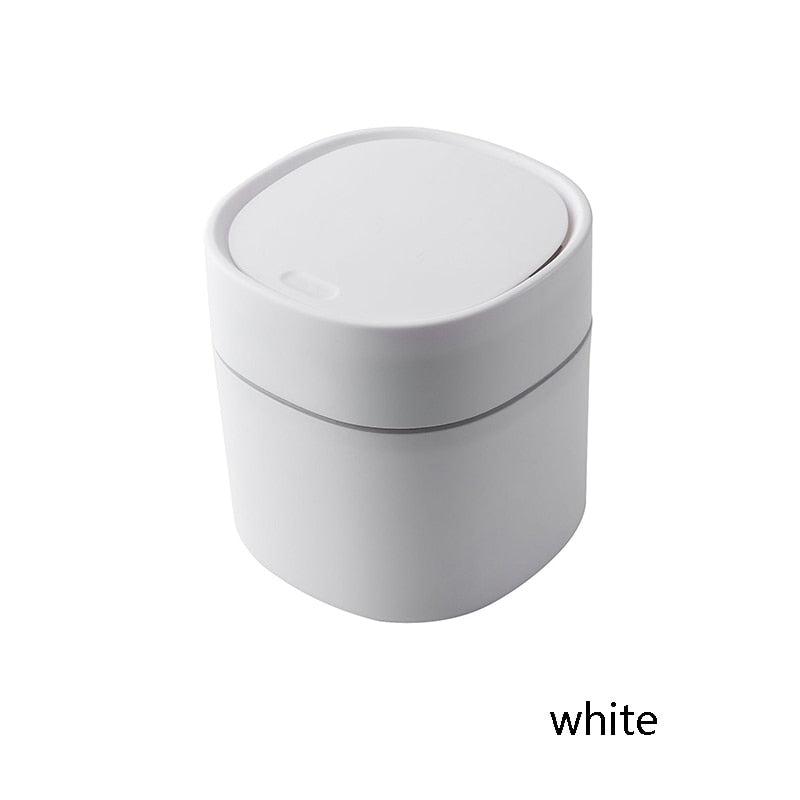 Mini Trash Can Household Garbage Basket Tabletop Trashcan Storage For Kitchen Sitting Room Small Waste Dustbins