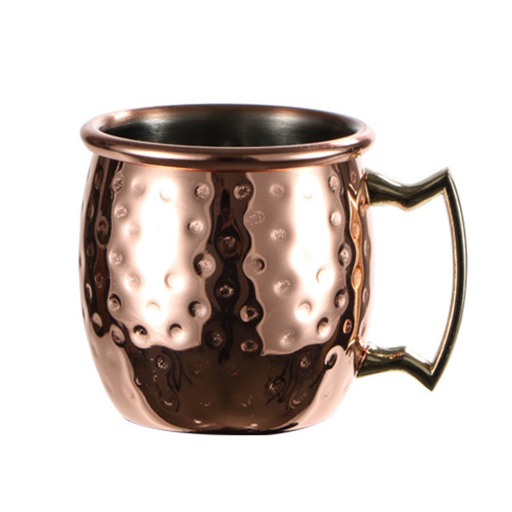 60ml Mini Hammered Moscow Mule Mug Espresso Copper Mugs Shot Glasses Cute 2oz Stainless Steel Mugs For Mini Bar Environmentally