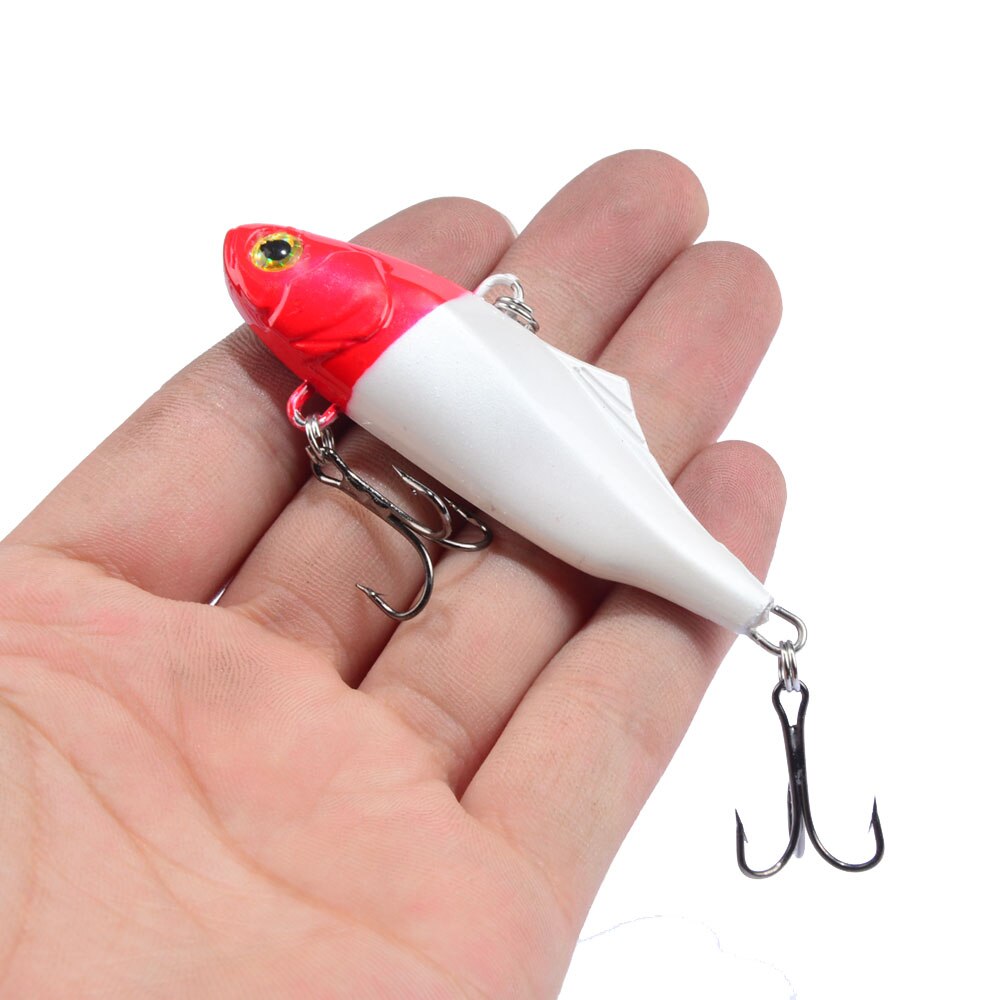 1PCS VIB Fishing Lure 7cm 24g Long Shot Crankbait Deep Water Wobblers Winter Ice Sea Artificial Bait Fishing Tackle For Bass