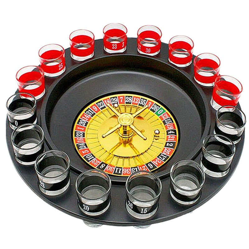 Bar Funny Tools Russia Turntable Shot Glass Russian test game Drinking Roulette Game Set 16 Shots