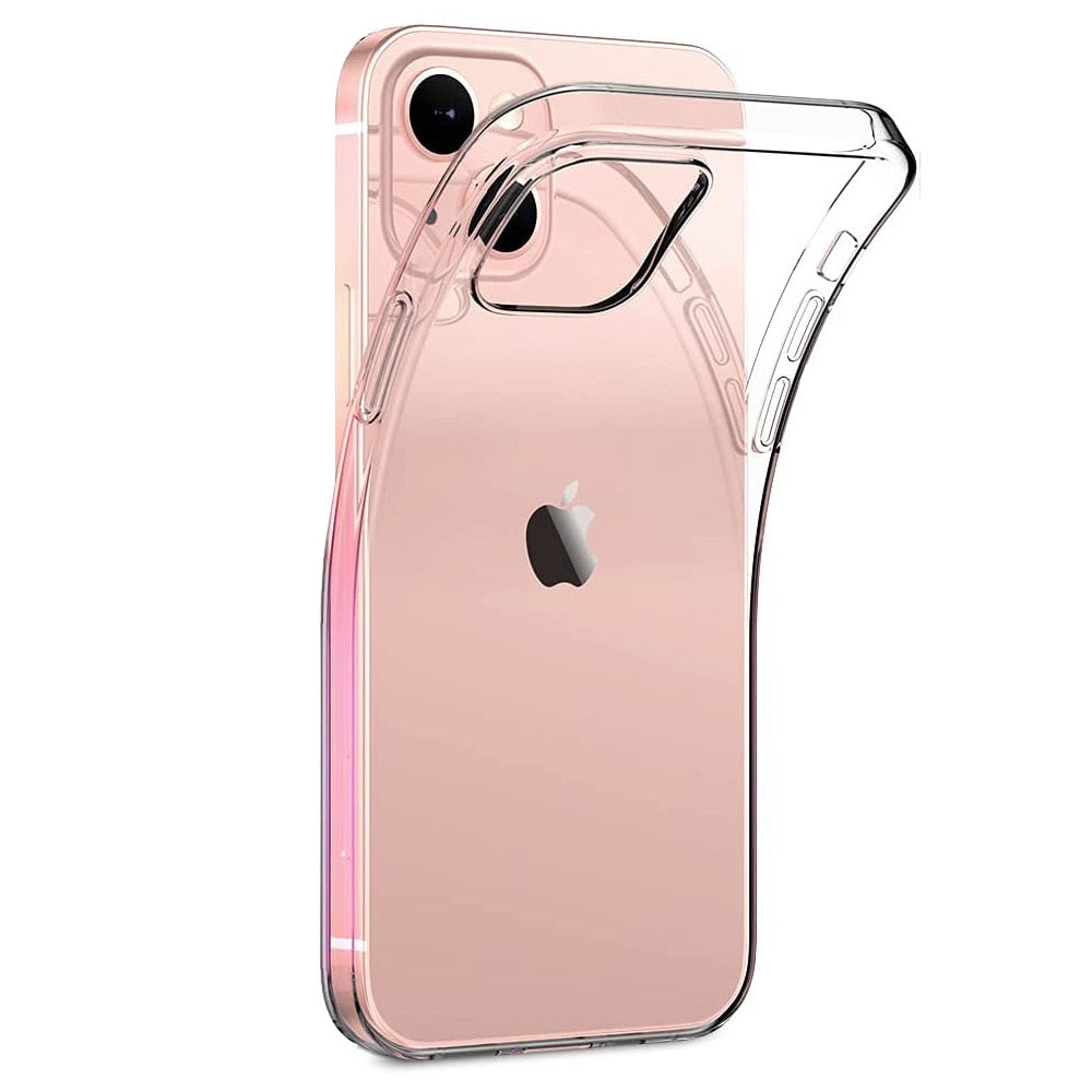 Ultra Thin Silicone Case For iPhone 13 12 Mini 11 Pro Max Clear Soft Transparent Silicon Case For iPhone 12 13 11 Pro Max Fundas