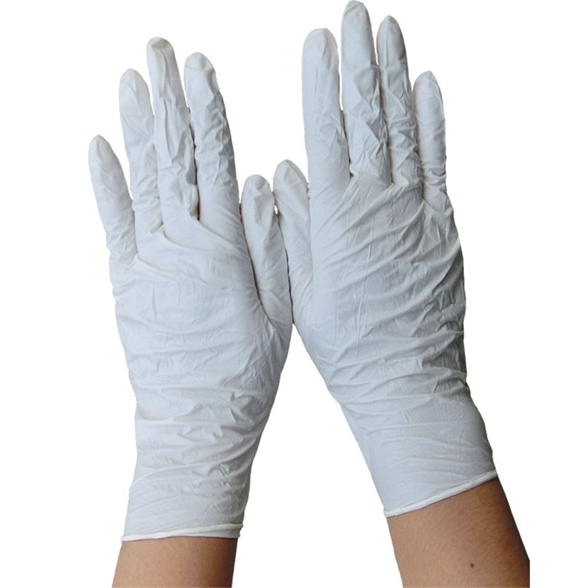 Hot Gloves White Blue disposable nitrile gloves Latex for household cleaning products industrial washing, tattoo gloves S,M,L