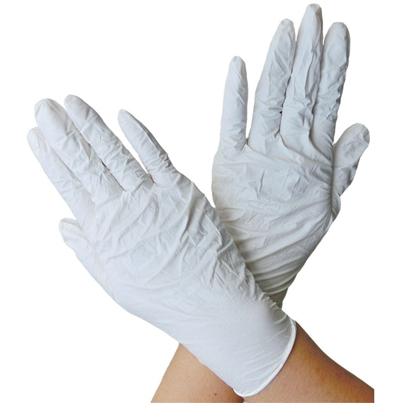Hot Gloves White Blue disposable nitrile gloves Latex for household cleaning products industrial washing, tattoo gloves S,M,L