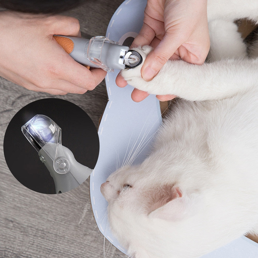 Dog Nail Scissors Pet Nail Clippers Cutter Grooming Electric Claw Scissors Cat Dog Products With Led Light Claw Nail Scissors