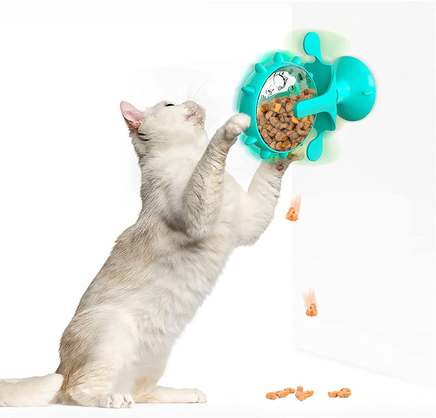 Turntable Leaking Food Cat Toy Training Ball Exercise IQ Cat Feeder Kitten toy pet Toy Cat food feeder ball Pet Products