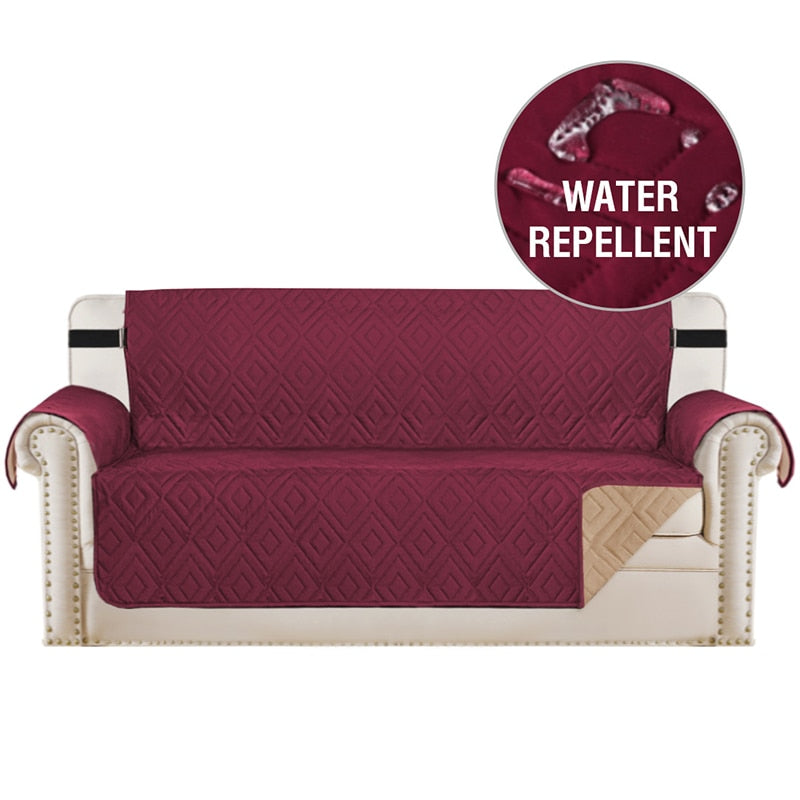 Waterproof Plaid Fabric Sofa Cover Anti-Slip Easy-going Sofa Covers Luxury Folding Living Room Sofas Slipcover For 1/2/3/4 Seat