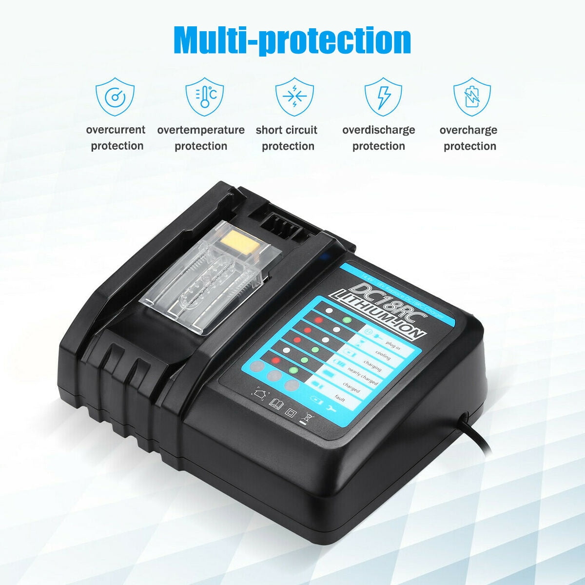 Battery Charger 18V For Makita Battery BL1830 BL1430 BL1840 1850 1860 1890 14.4v 18v 3A 6A Electric Power Tool Charger