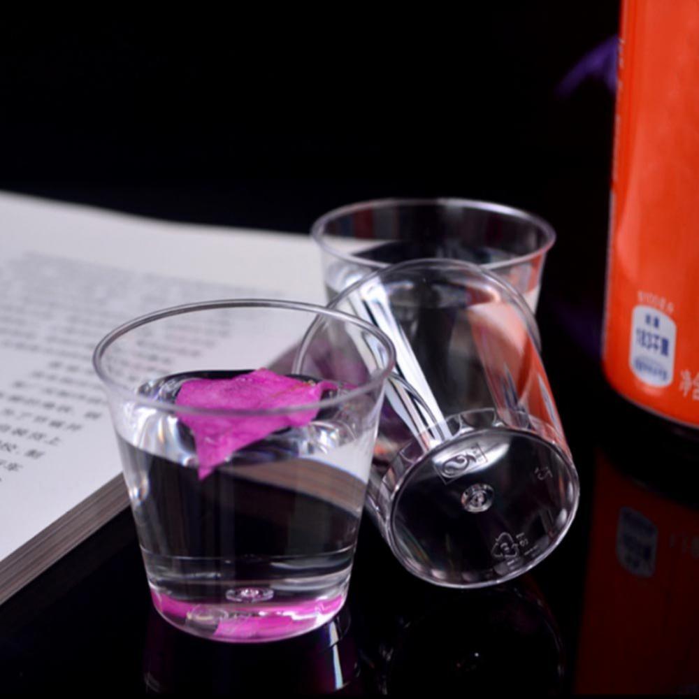 20pcs 30ml Plastic Glass Disposable Plastic Cups Clear Plastic Shot Glasses Jelly Dessert Cups Birthday Party Ice Cream Kitchen