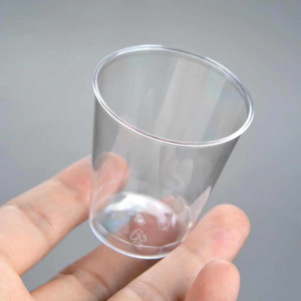20pcs 30ml Plastic Glass Disposable Plastic Cups Clear Plastic Shot Glasses Jelly Dessert Cups Birthday Party Ice Cream Kitchen