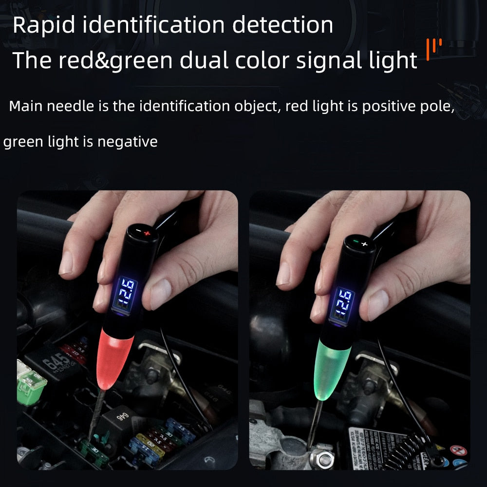 Auto Truck Voltage Electrical Circuit Tester Pen 603 LED Digital Display Power Probe Car Repair Automobile Diagnostic Tools