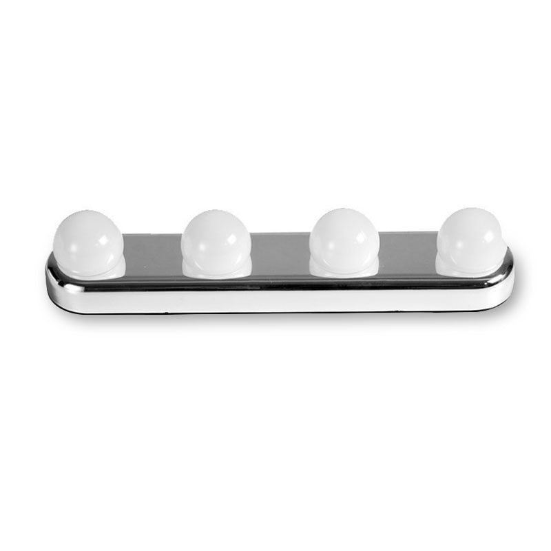 1Pc Portable 4 LED Bulbs Makeup Mirror Light Wall-mounted Battery Powered Dressing Table Vanity Lamp