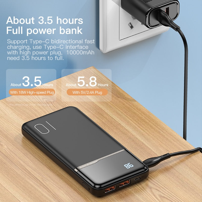 KUULAA power bank 10000mah portable charger for xiaomi redmi note 10 powerbank for poco x3 pro iPhone 13 12 11 pro max poverbank