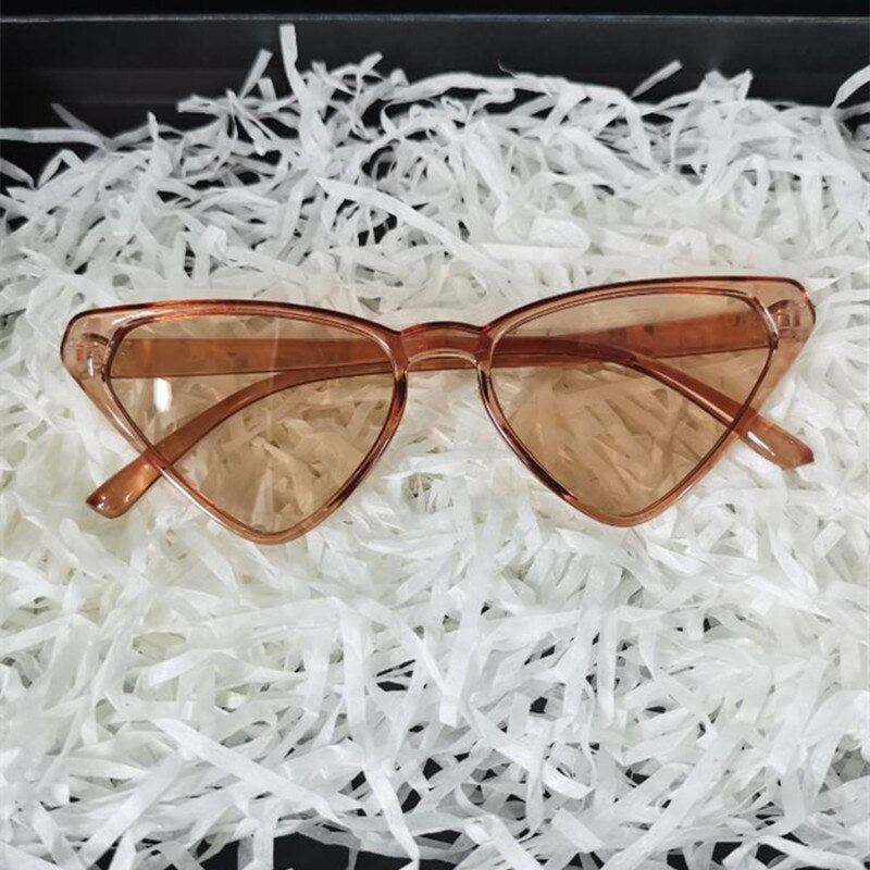 Black Cateye Sun Glasses For Women  2020 Vintage Triangle Cat eye Sunglasses Designer Shades  Glasses UV400