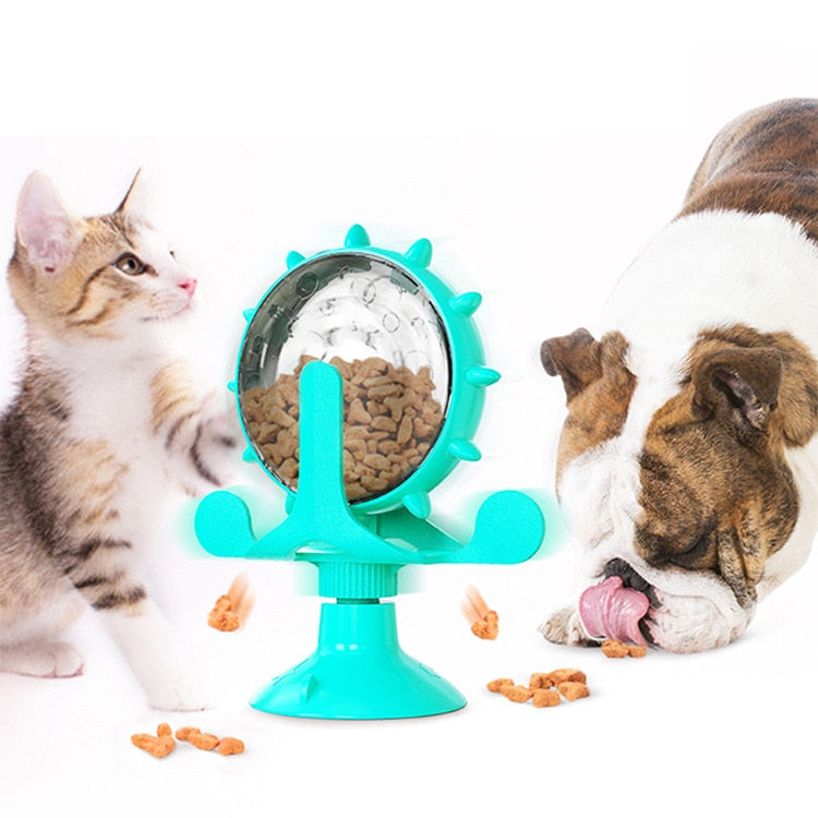 Turntable Leaking Food Cat Toy Training Ball Exercise IQ Cat Feeder Kitten toy pet Toy  Cat food feeder ball Pet Products