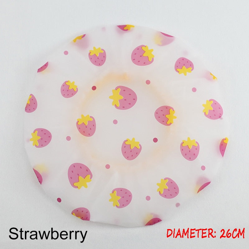 Shower Cap Thicken Elastic Bath Hat Bathing Cap for Women Hair Salon Dot Waterproof Bathroom Products Bathroom Accessories
