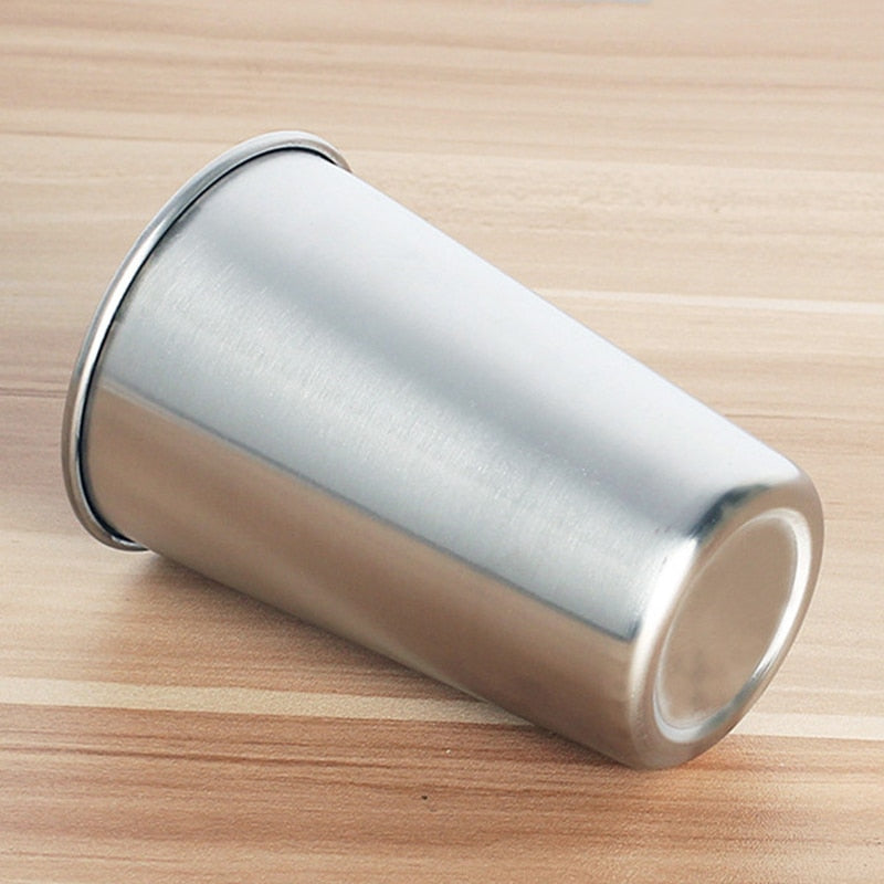 Drinking Glass Stainless Steel Cup Shot Glasses Cups Tumblers Wine Beer Whiskey Mugs Outdoor Travel Cup 30ml/70ml/180ml/320ml