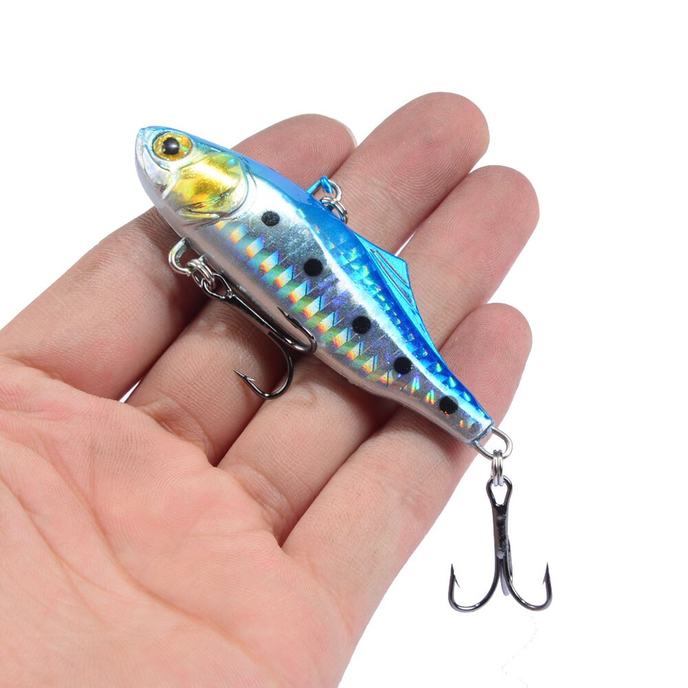 1PCS VIB Fishing Lure 7cm 24g Long Shot Crankbait Deep Water Wobblers Winter Ice Sea Artificial Bait Fishing Tackle For Bass