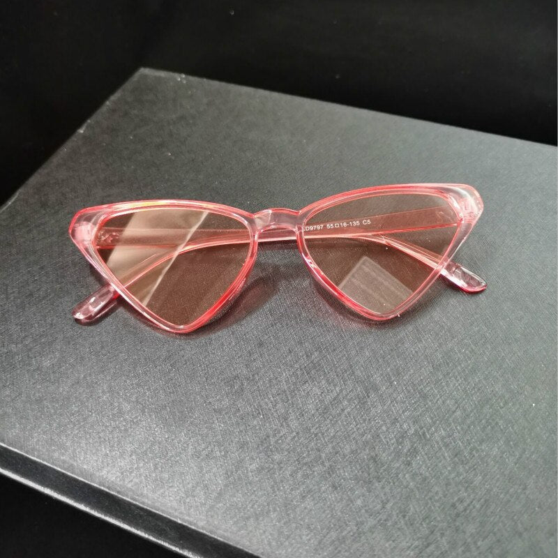 Black Cateye Sun Glasses For Women  2020 Vintage Triangle Cat eye Sunglasses Designer Shades  Glasses UV400