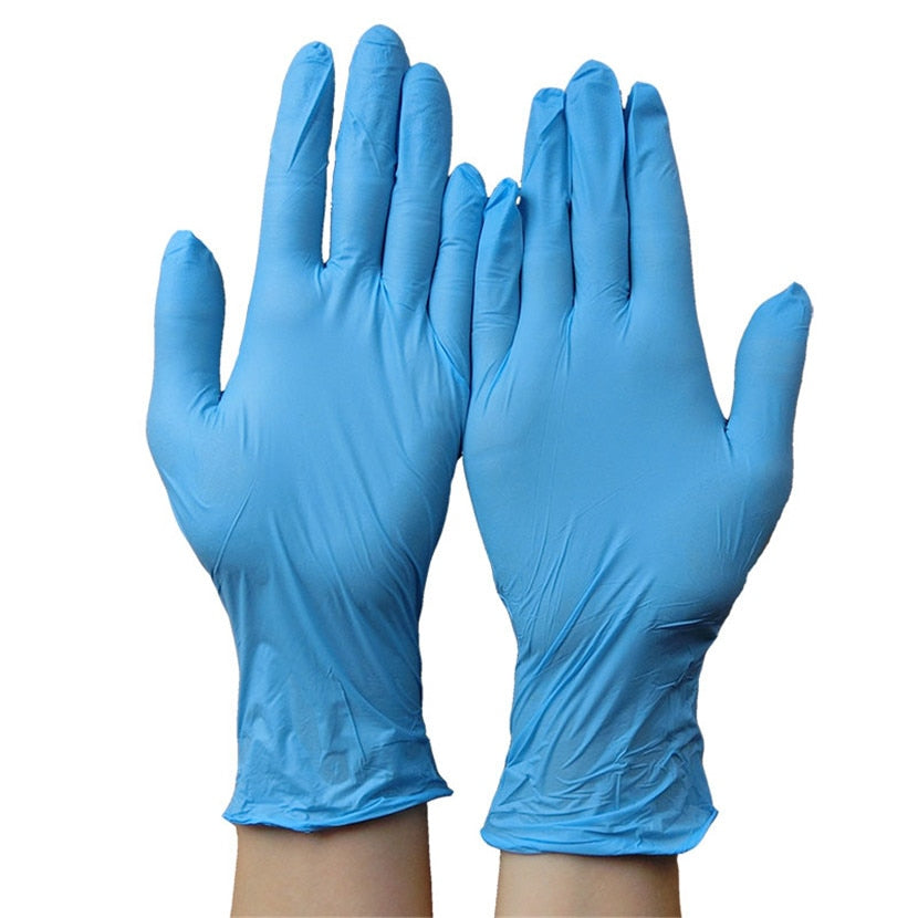 Hot Gloves  White Blue disposable nitrile gloves Latex for household cleaning products industrial washing, tattoo gloves S,M,L