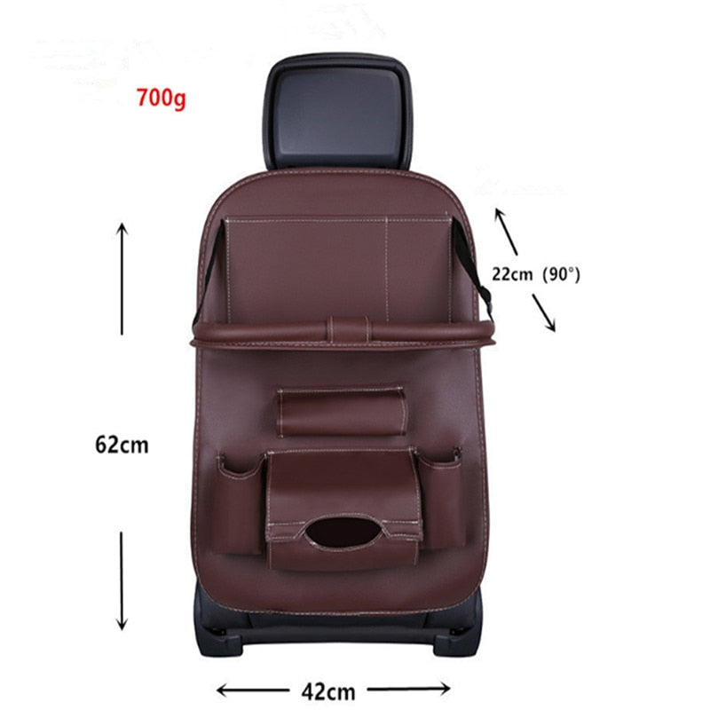 Universal Automobile Accessories Car Seat Back Bag Folding Table Organizer Pad Drink Chair Storage Pocket Box