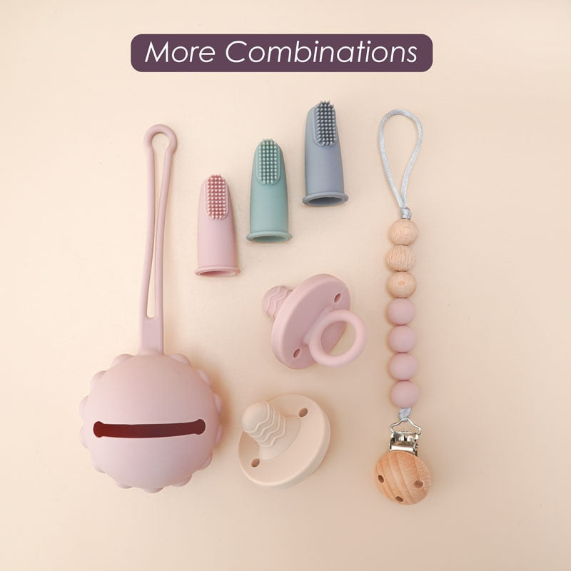Baby Teether Children&#39;s Products Finger Food Grade Silicone Toothbrush Toys Toothbrush Head For Babies New Born Baby Items Gift