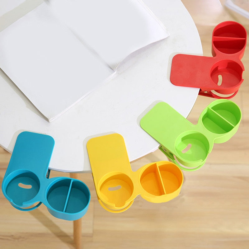 Office Storage Rack Water Cup Holder Clip Table Desk Bottle Shelf Organizer Table Clips Drink Cups Holder For Office Storage