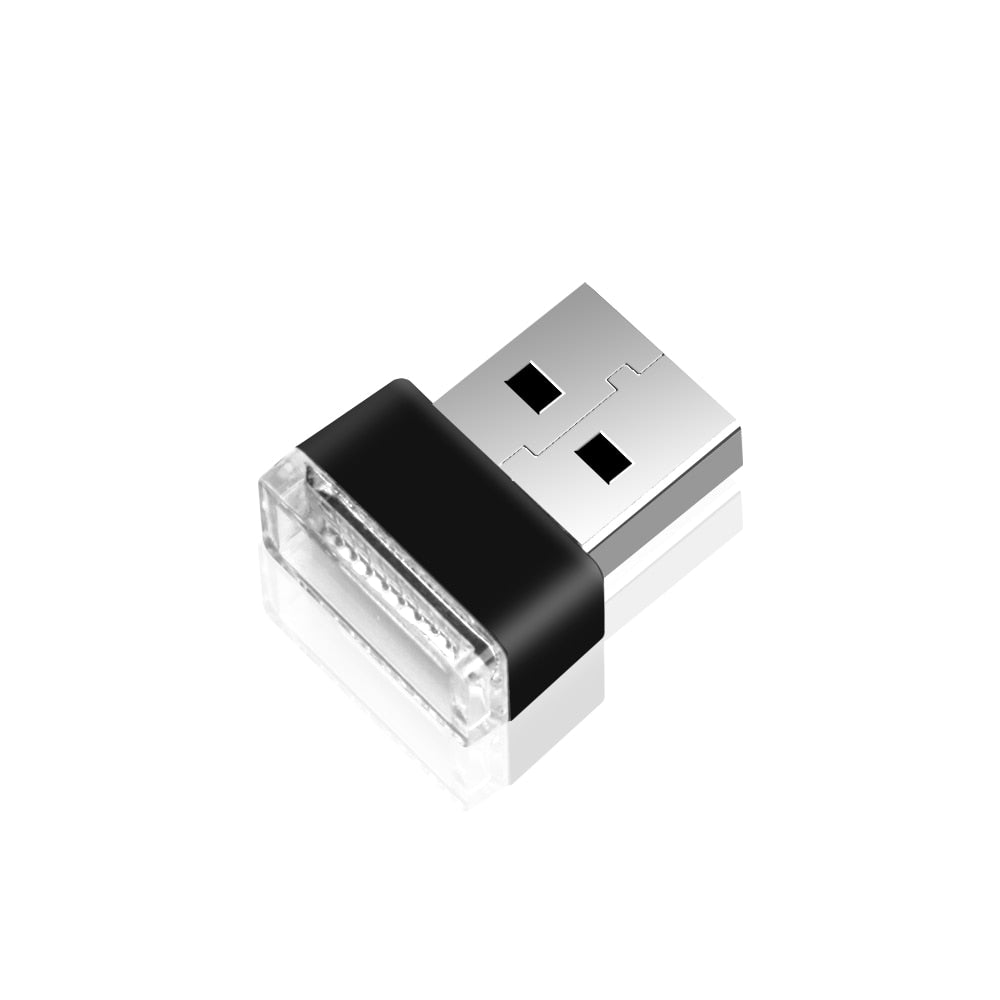 kebidu Mini LED Car Light Auto Interior Atmosphere USB Light Decor Plug And Play Lamp Emergency Lighting PC Auto Products