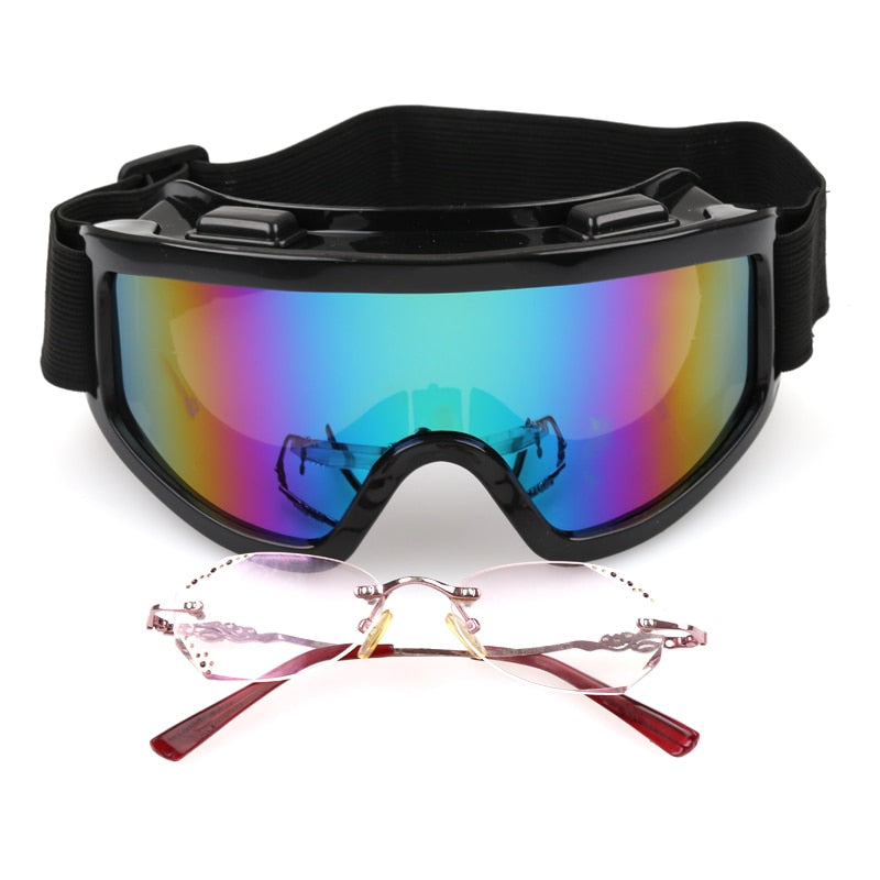 Outdoor UV400 Windproof Glasses Ski Glasses Dustproof Snow Glasses Men Motocross Riot Skiing Goggles myopia Available