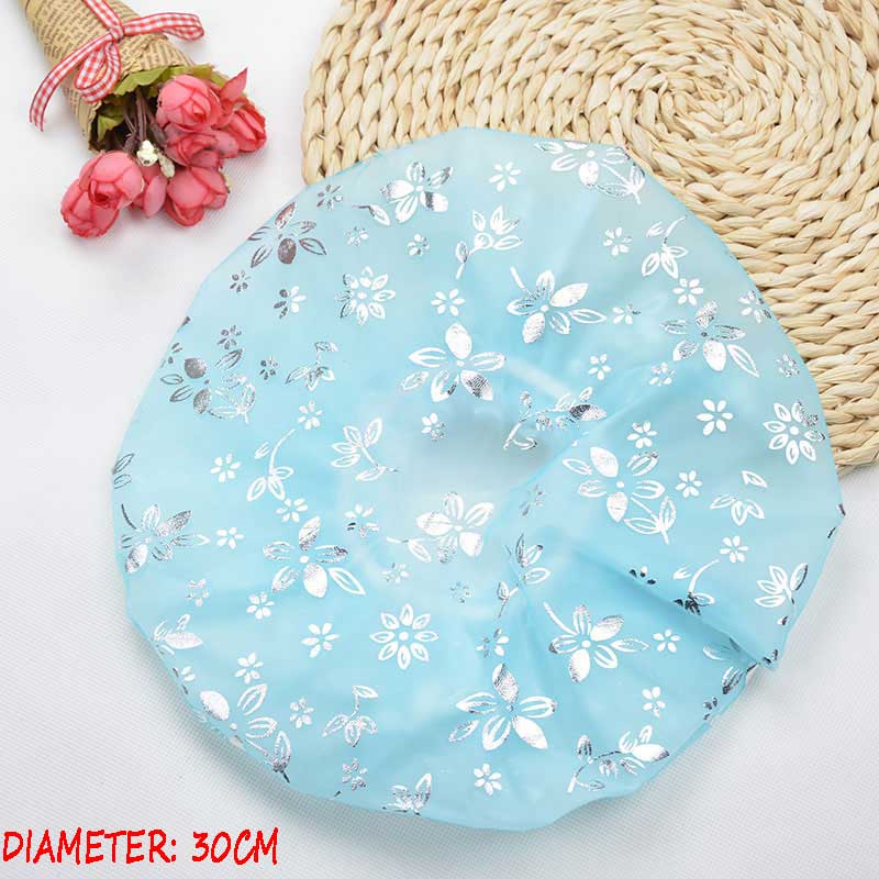 Shower Cap Thicken Elastic Bath Hat Bathing Cap for Women Hair Salon Dot Waterproof Bathroom Products Bathroom Accessories