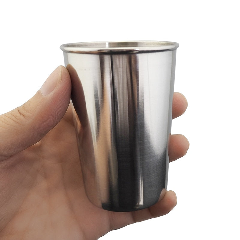 Drinking Glass Stainless Steel Cup Shot Glasses Cups Tumblers Wine Beer Whiskey Mugs Outdoor Travel Cup 30ml/70ml/180ml/320ml