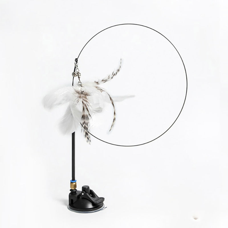 Cat Toy Interactive Feather Simulation Bird Teaser Stick Teaser Kitten Bells Wand Cats Accessories Pet Products Toys For Cat
