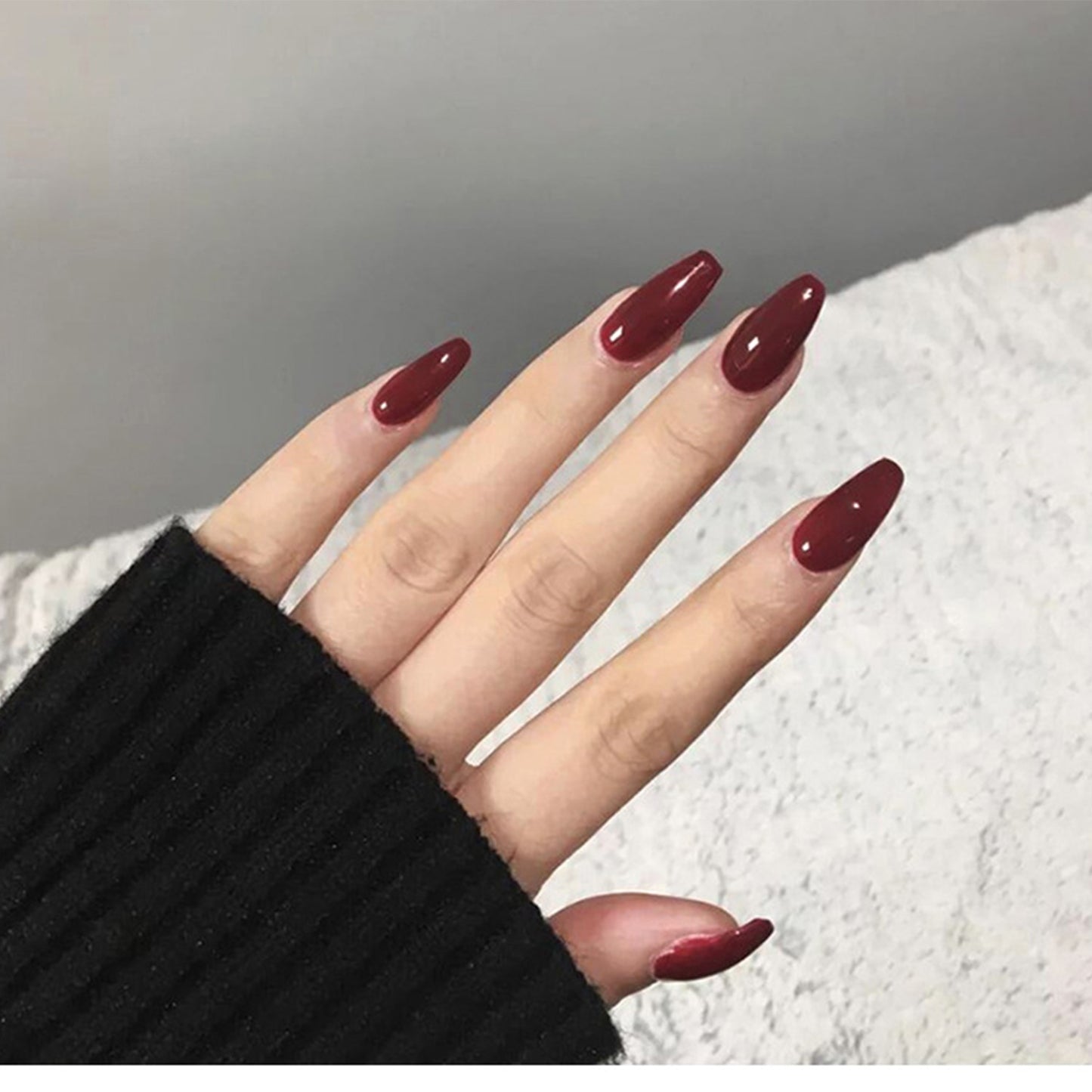 24Pcs Stiletto False Press On Nails Matte Black Color Leopard Wear Finished Product Wearable Full Cover Acrylic Nails Products