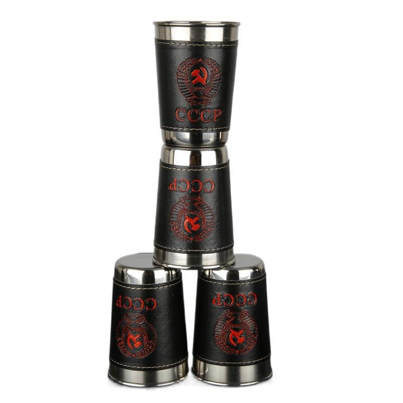 1/2oz Outdoor portable Stainless Steel Cups with case Shots Set Mini Glasses For beer Wine whisky voldka Hiking Camping Water