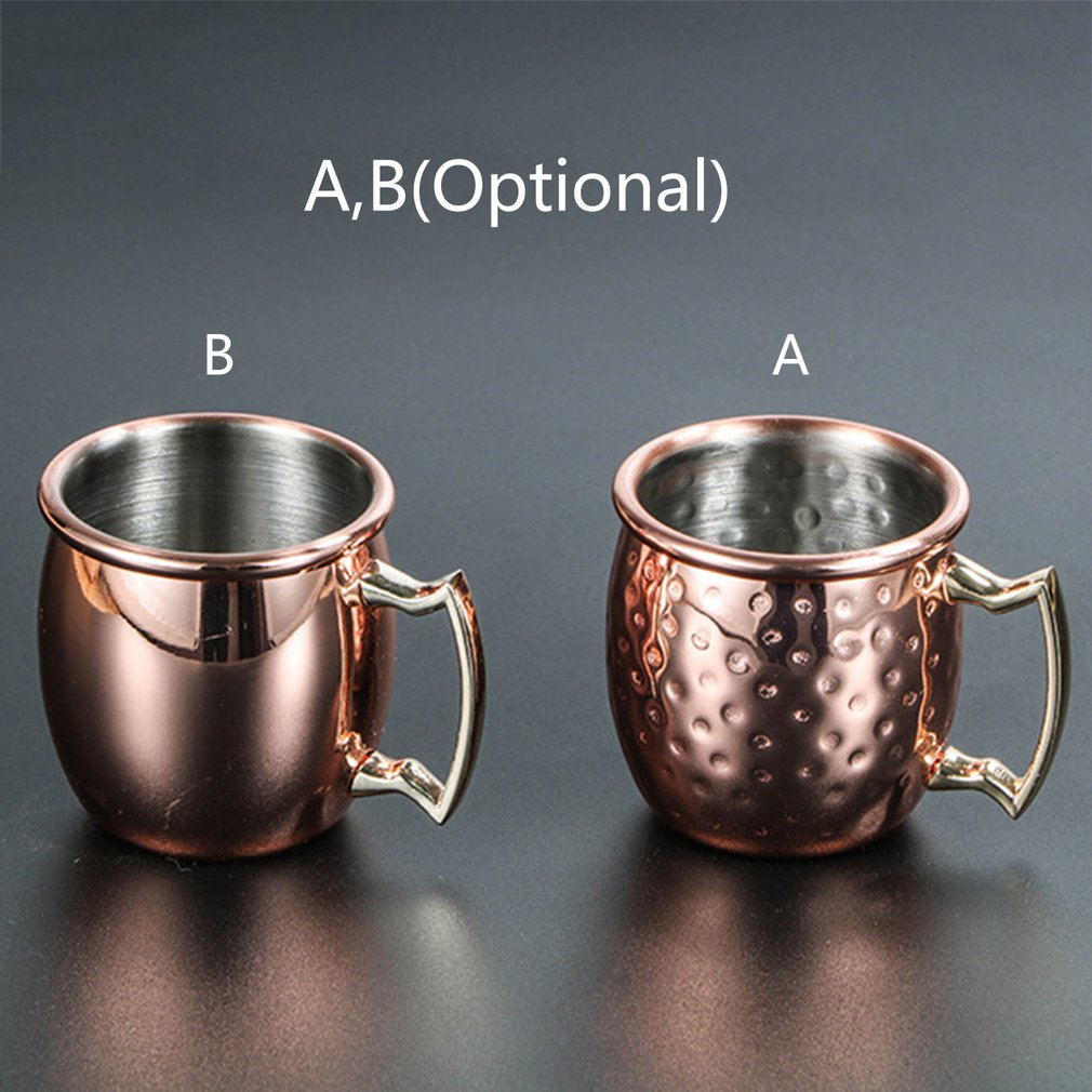 60ml Mini Hammered Moscow Mule Mug Espresso Copper Mugs Shot Glasses Cute 2oz Stainless Steel Mugs For Mini Bar Environmentally
