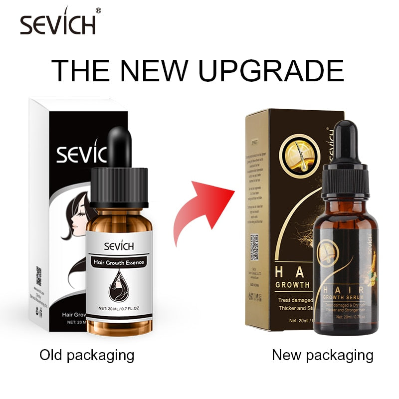 Hair Growth Products Sevich Ginger Essence Hair Growing Essential Oil Serum Hair Care Prevent Hair Loss Scalp Treatment 20ml