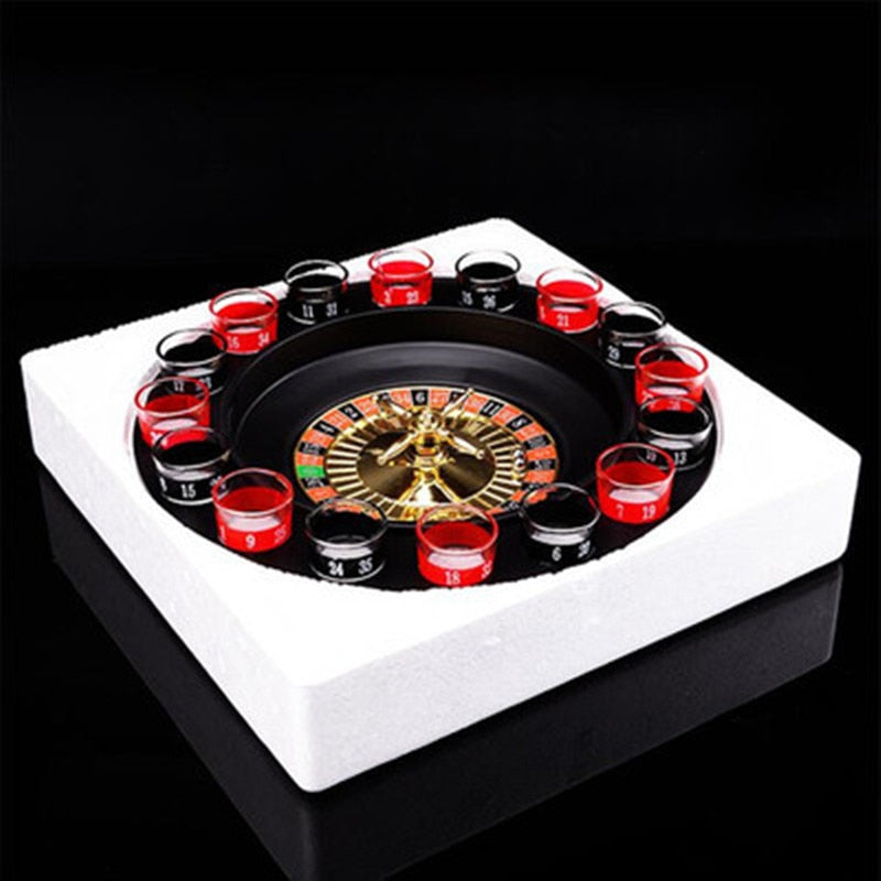 Transparent Glass Bar Russian Turntable Shooting Glass Wine Cup Roulette Game Shot Glasses Bar Funny Tools