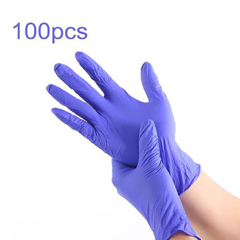 Hot Gloves  White Blue disposable nitrile gloves Latex for household cleaning products industrial washing, tattoo gloves S,M,L