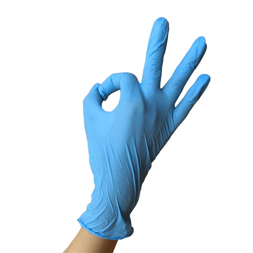 Hot Gloves  White Blue disposable nitrile gloves Latex for household cleaning products industrial washing, tattoo gloves S,M,L