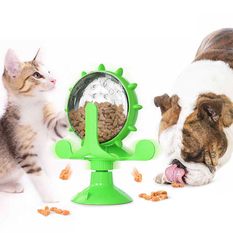 Turntable Leaking Food Cat Toy Training Ball Exercise IQ Cat Feeder Kitten toy pet Toy  Cat food feeder ball Pet Products