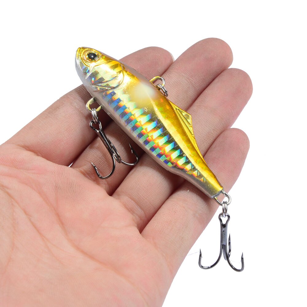 1PCS VIB Fishing Lure 7cm 24g Long Shot Crankbait Deep Water Wobblers Winter Ice Sea Artificial Bait Fishing Tackle For Bass