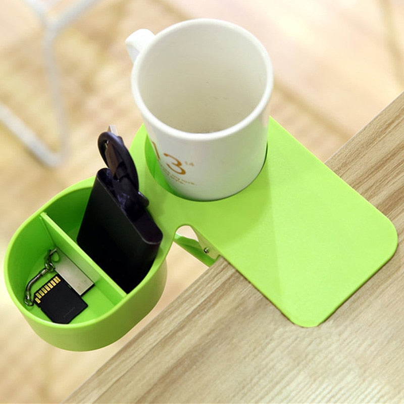 Office Storage Rack Water Cup Holder Clip Table Desk Bottle Shelf Organizer Table Clips Drink Cups Holder For Office Storage