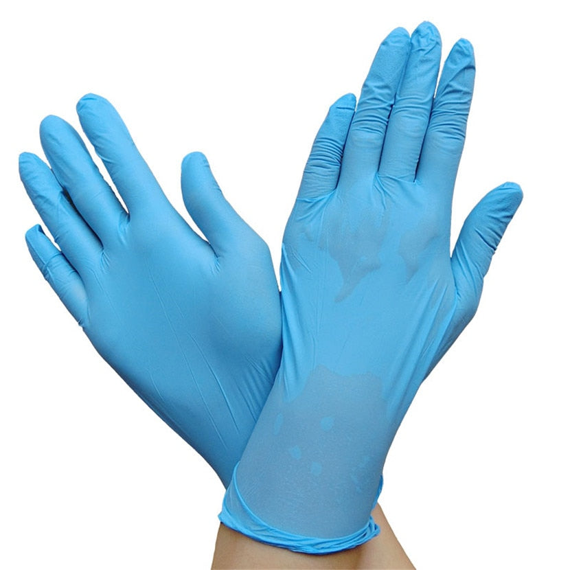 Hot Gloves  White Blue disposable nitrile gloves Latex for household cleaning products industrial washing, tattoo gloves S,M,L