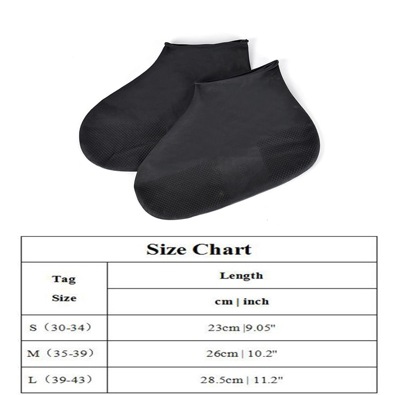 1Pair Reusable Waterproof Rain Shoes Covers Silicone Outdoor Rain Boot Overshoes Walking Shoes Accessories Reusable Shoe Cover