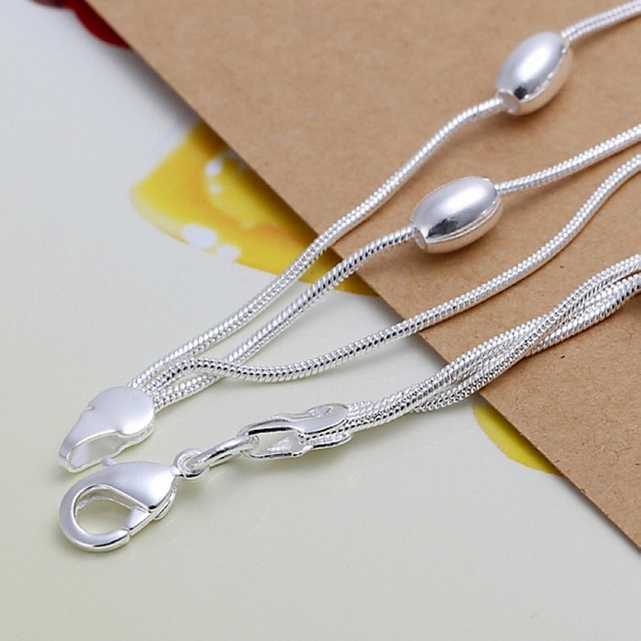 925 Sterling Silver bracelet chain fashion design product beautiful Jewelry High quality Bracelet bead for women lady wedding