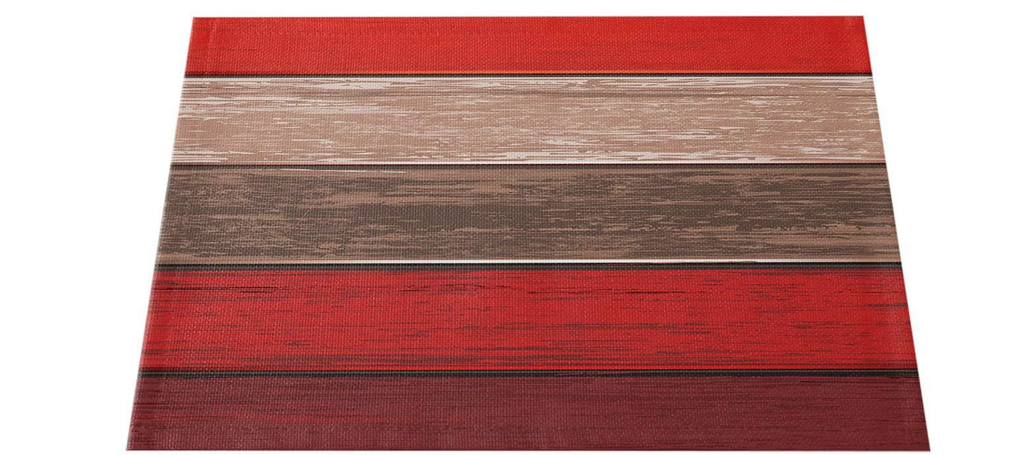 Farmhouse Wood Texture Table Runner Placemats ,Rustic Wedding /Party/ Events Dining Table Decoration Hotel Home Tablecloth