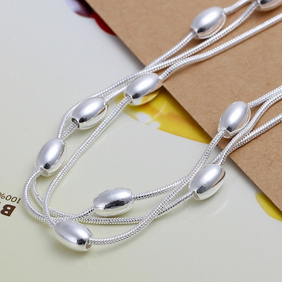 925 Sterling Silver bracelet chain fashion design product beautiful Jewelry High quality Bracelet bead for women lady wedding