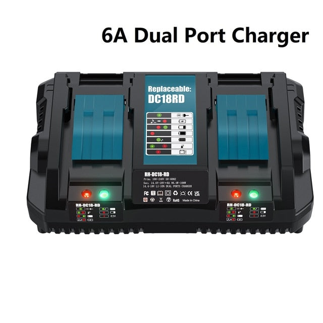 Battery Charger 18V For Makita Battery BL1830 BL1430 BL1840 1850 1860 1890 14.4v 18v 3A 6A Electric Power Tool Charger