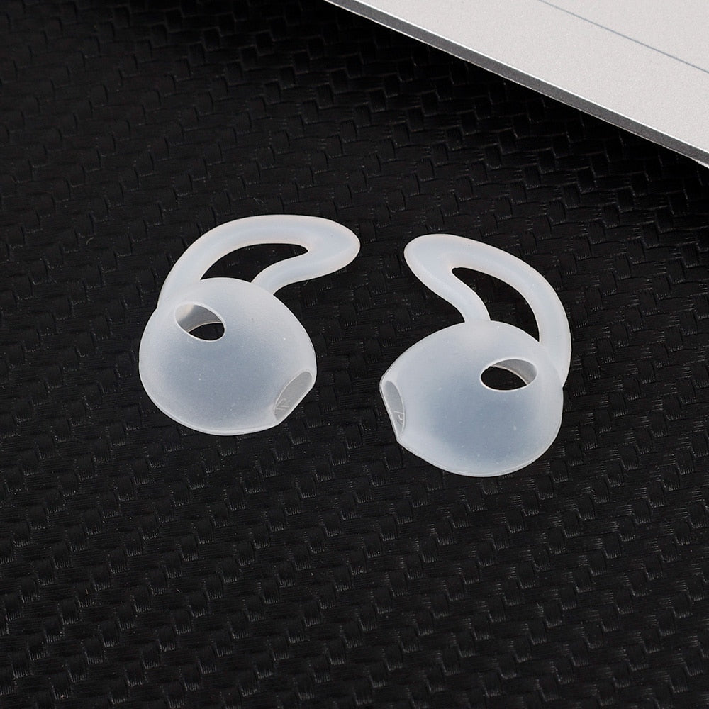 3 Pairs for Apple Airpods 1 2 In-Ear Silicone Ear Tip Covers Non-Slip Protective Covers with Ear Hooks Headphone Accessories
